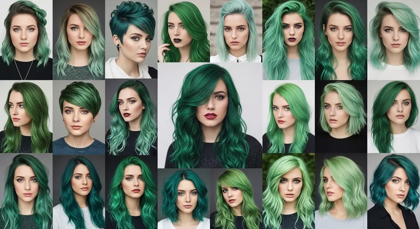 25+ Beautiful Green Hair Ideas for Bold and Stylish Women