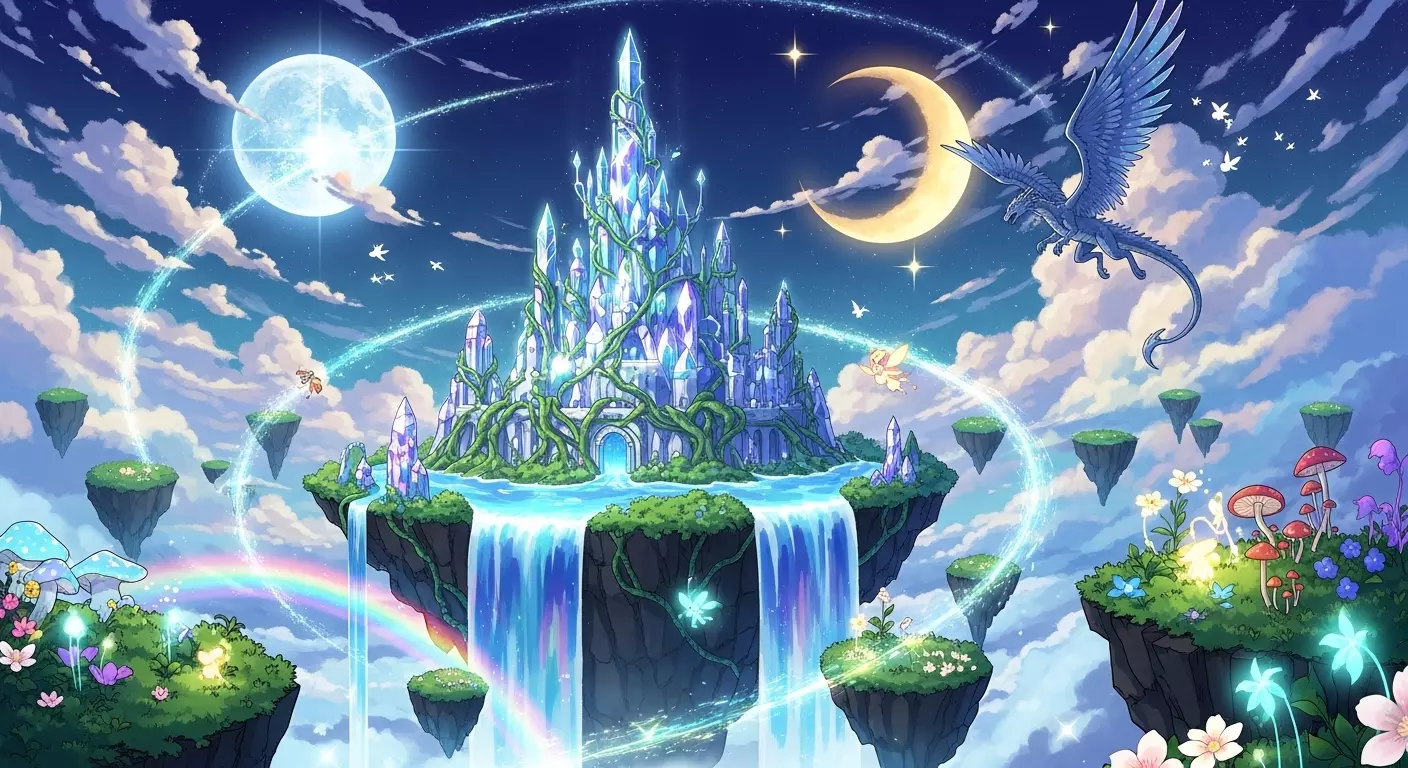 Anime wallpaper turning my phone screen into a magical fantasy world