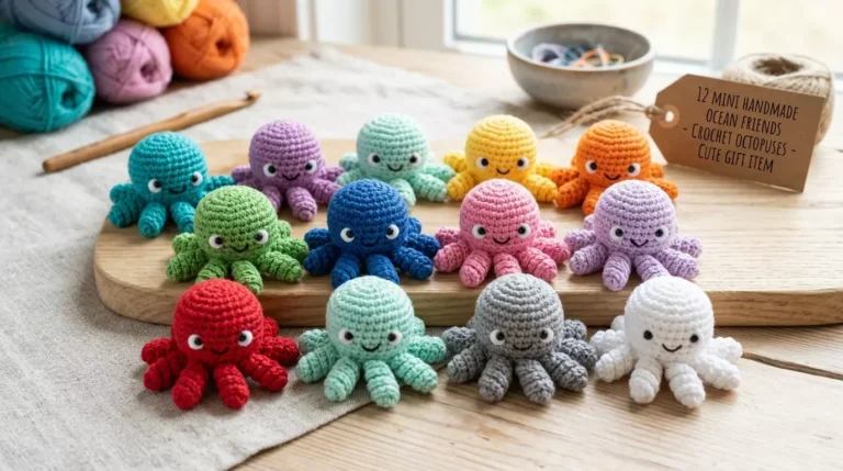 35 Handmade Mini Crochet Octopus Ocean Animal Cute Gift Item 