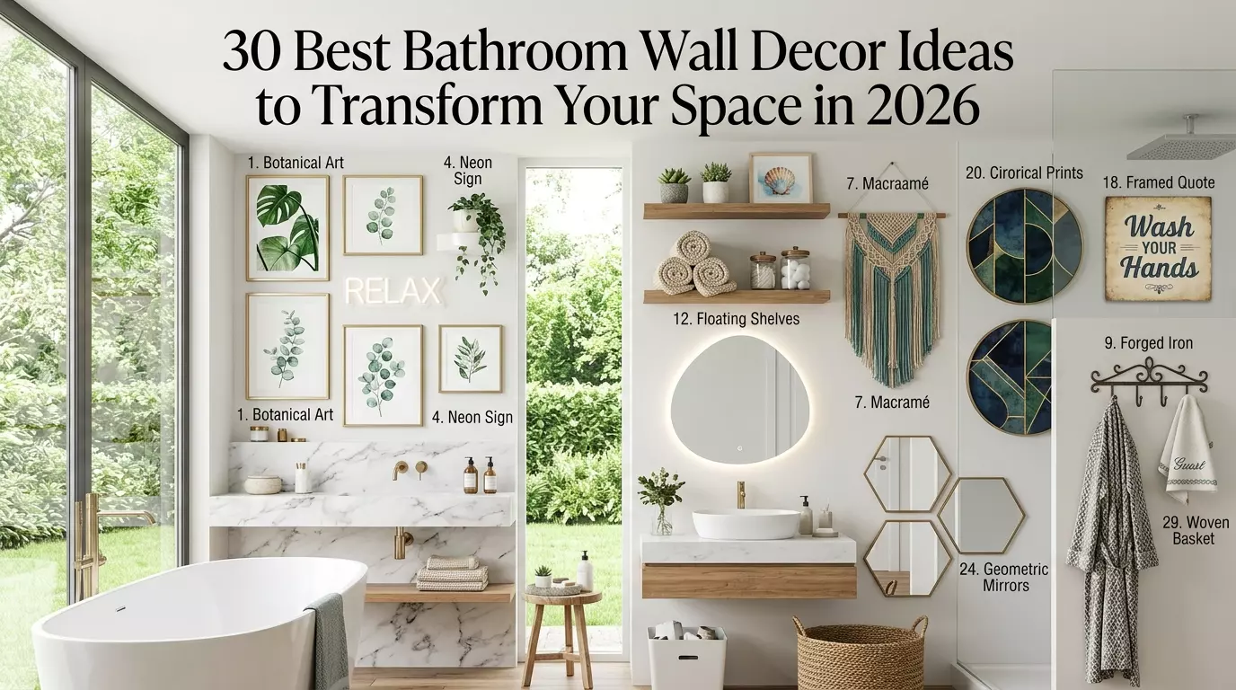 30 Best Bathroom Wall Decor Ideas to Transform Your Space in 2026
