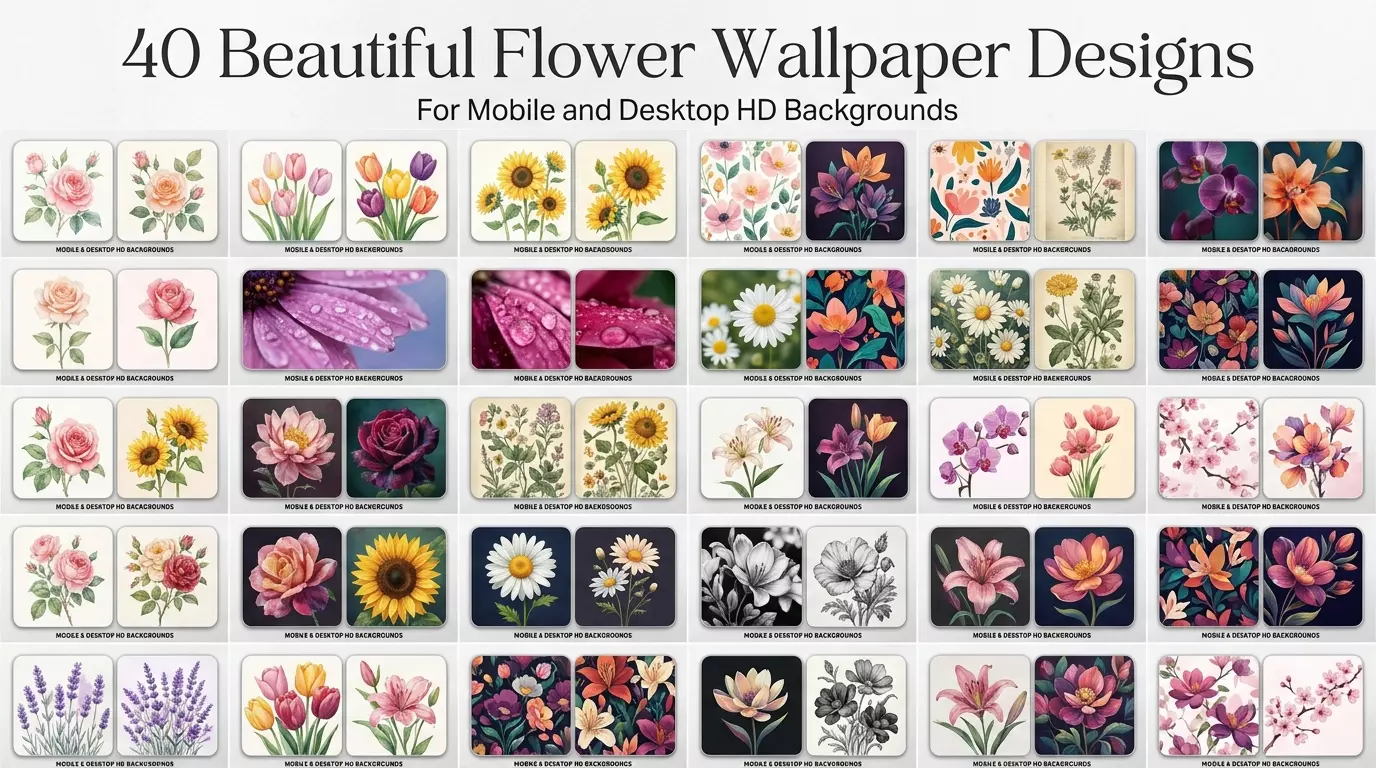 40 Beautiful Flower Wallpaper Designs for Mobile and Desktop HD Backgrounds