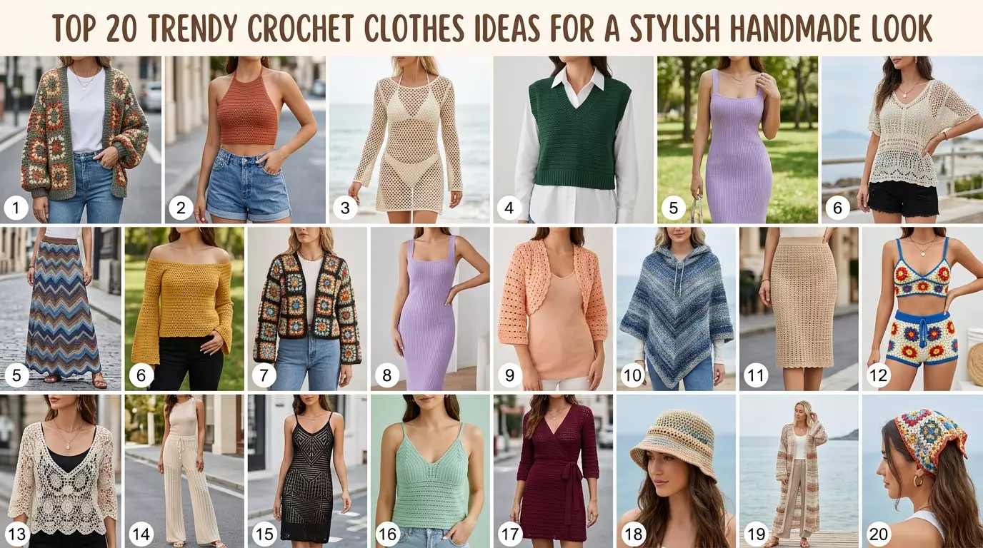 Top 20 Trendy Crochet Clothes Ideas for a Stylish Handmade Look