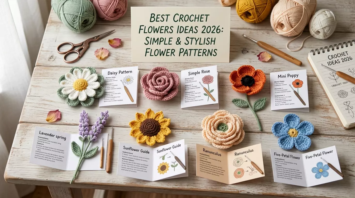 Best Crochet Flowers Ideas 2026 Simple & Stylish Flower Patterns