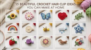 15 Beautiful Crochet Hair Clip Ideas You Can Make at Home