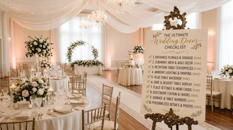 Ultimate Wedding Decor Checklist: The Complete Guide to a Stunning & Stress-Free Wedding Setup