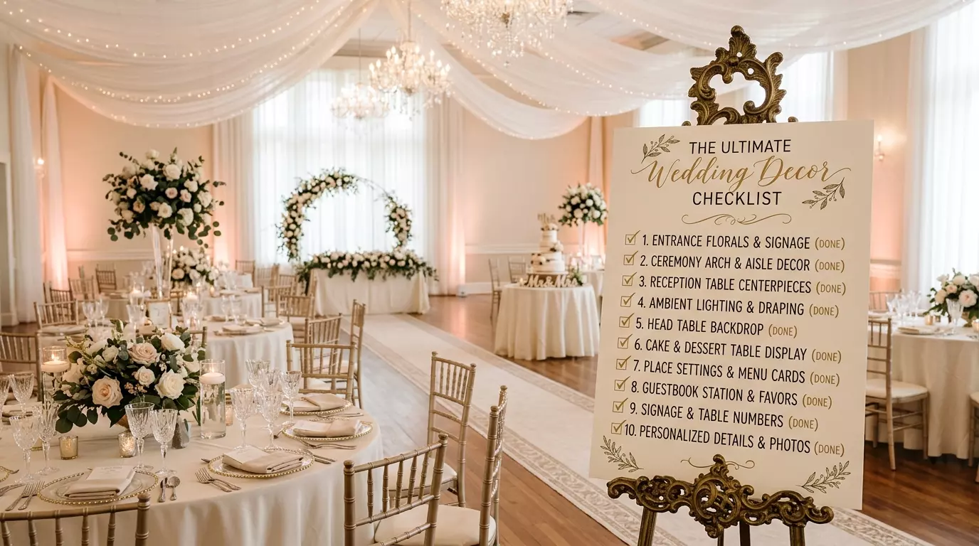 Ultimate Wedding Decor Checklist: The Complete Guide to a Stunning & Stress-Free Wedding Setup