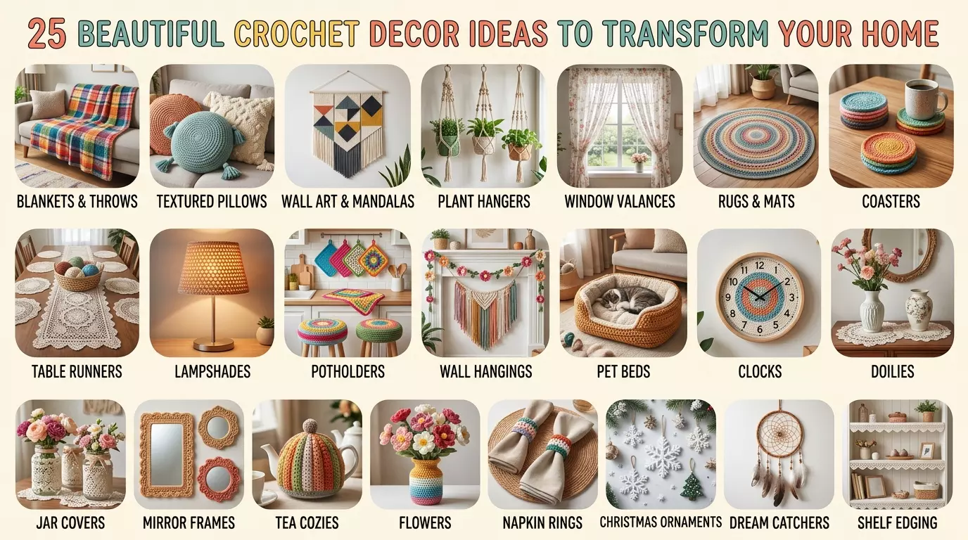 25 Beautiful Crochet Decor Ideas to Transform Your Home