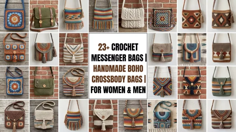 23+ Crochet Messenger Bag for Women and Men – Handmade Boho Crossbody Bag