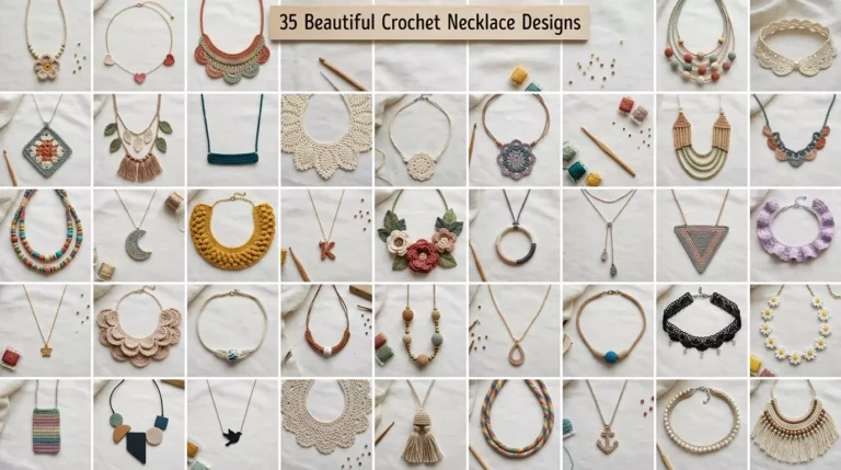 35 Beautiful Crochet Necklace Designs for a Handmade Fashion Look