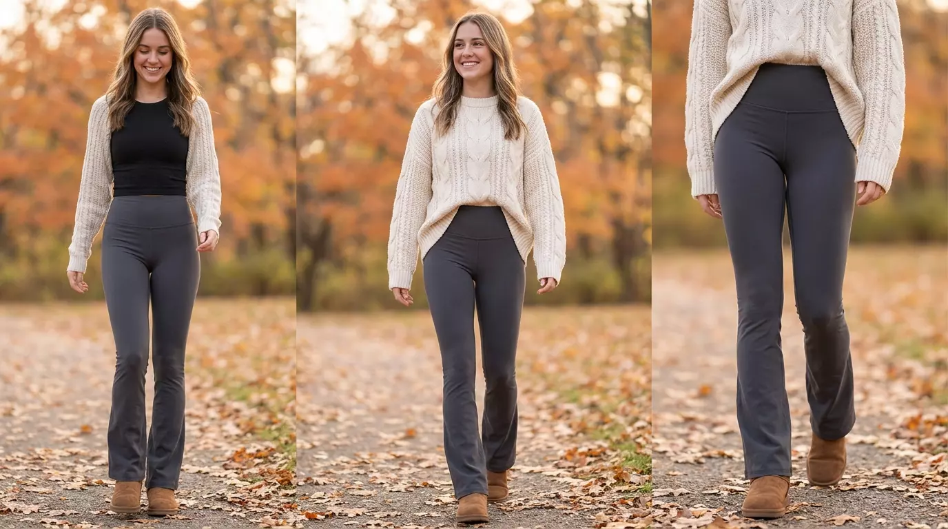 35 Flare Leggings Outfit Fall Ideas You'll Want to Wear Every Day