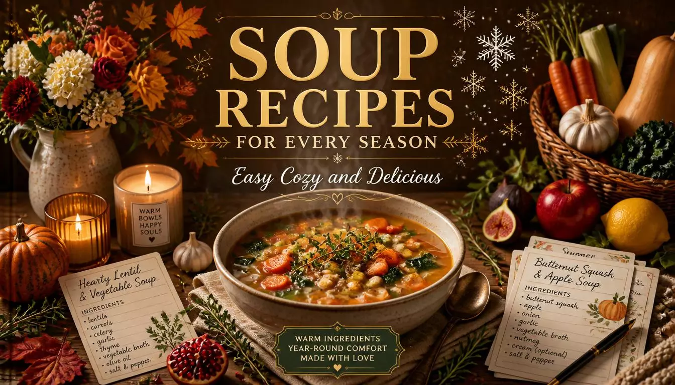 Top 10 Soup Recipes for Every Season: Easy Cozy & Delicious