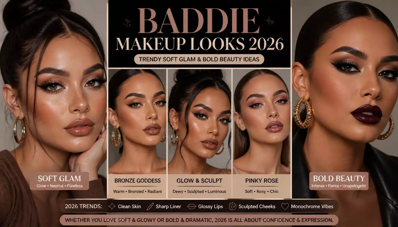 35+ Baddie Makeup Looks 2026: Trendy Soft Glam & Bold Beauty Ideas