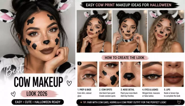 Best Cow Makeup Look 2026: Easy Cow Print Makeup Ideas for Halloween