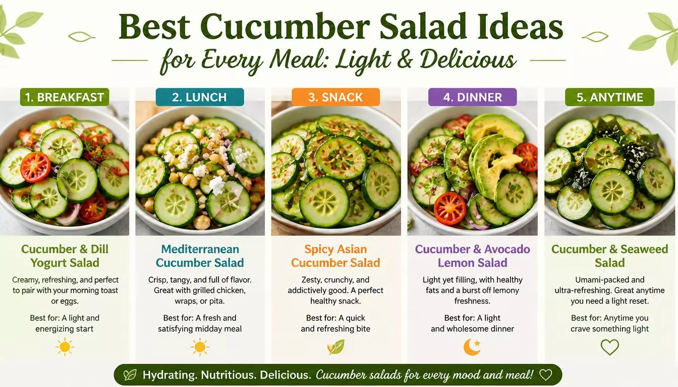 25 Best Cucumber Salad Ideas for Every Meal: Light & Delicious