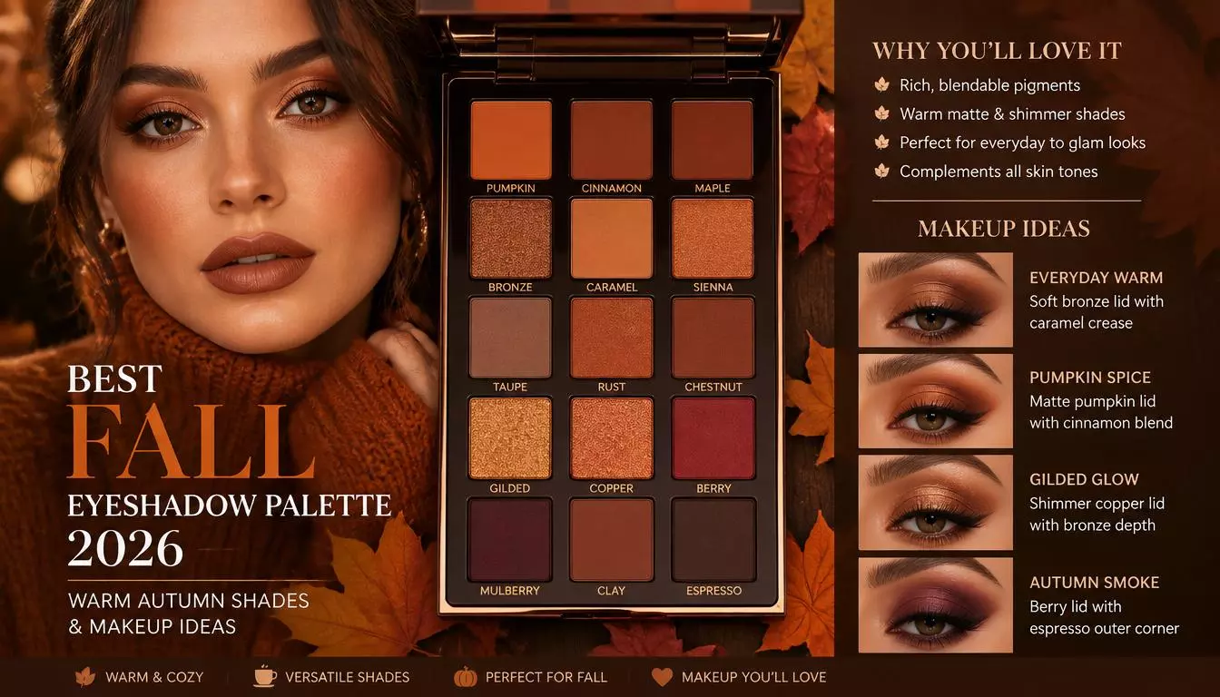 25+ Best Fall Eyeshadow Palette 2026: Warm Autumn Shades & Makeup Ideas