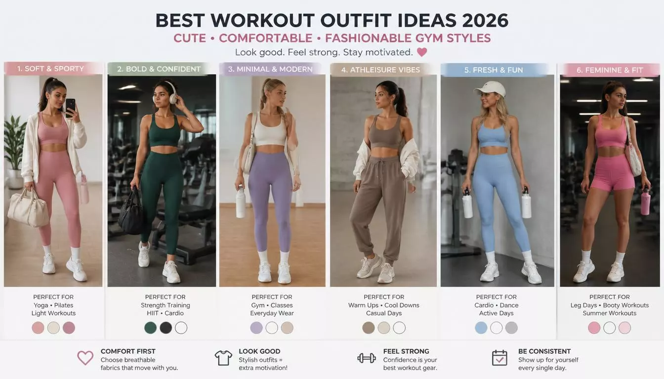 25 Best Workout Outfit Ideas 2026: Cute Comfortable  Fashionable Gym Styles