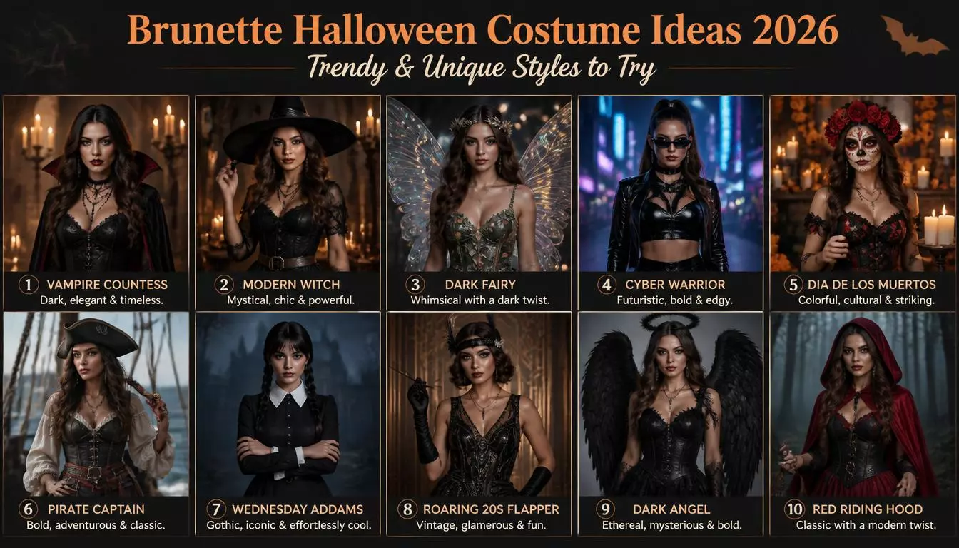 25 Brunette Halloween Costume Ideas 2026: Trendy & Unique Styles to Try