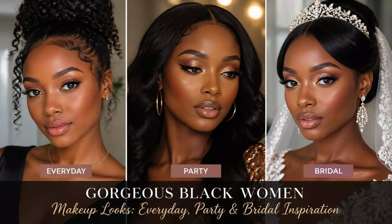 40+ Gorgeous Black Women Makeup Looks: Everyday Party & Bridal Inspiration