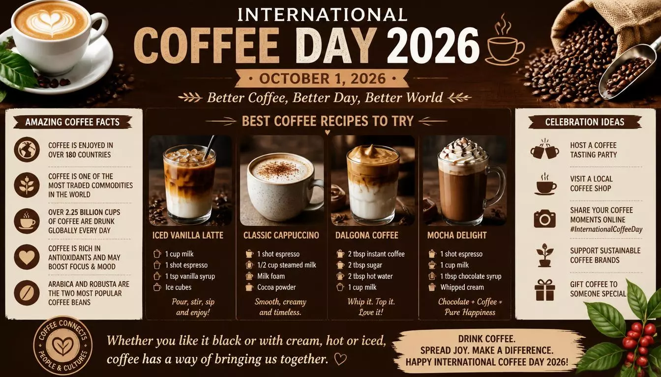 International Coffee Day 2026: Best Coffee Recipes Facts & Celebration Ideas