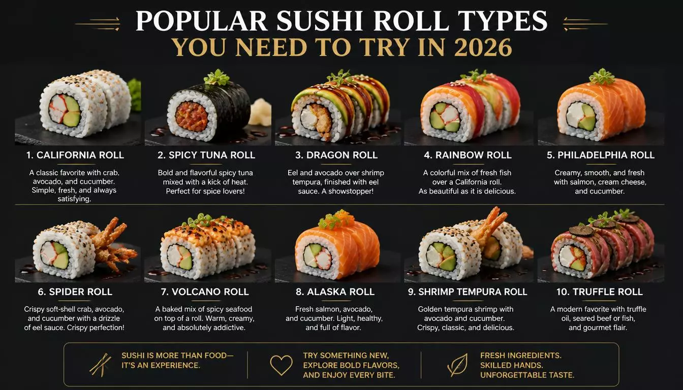 15 Popular Sushi Roll Types You Need to Try in 2026