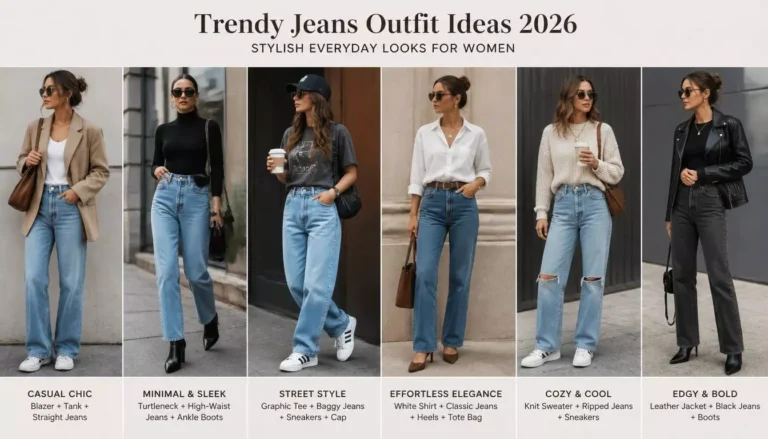 25 Trendy Jeans Outfit Ideas 2026: Stylish Everyday Looks for Women