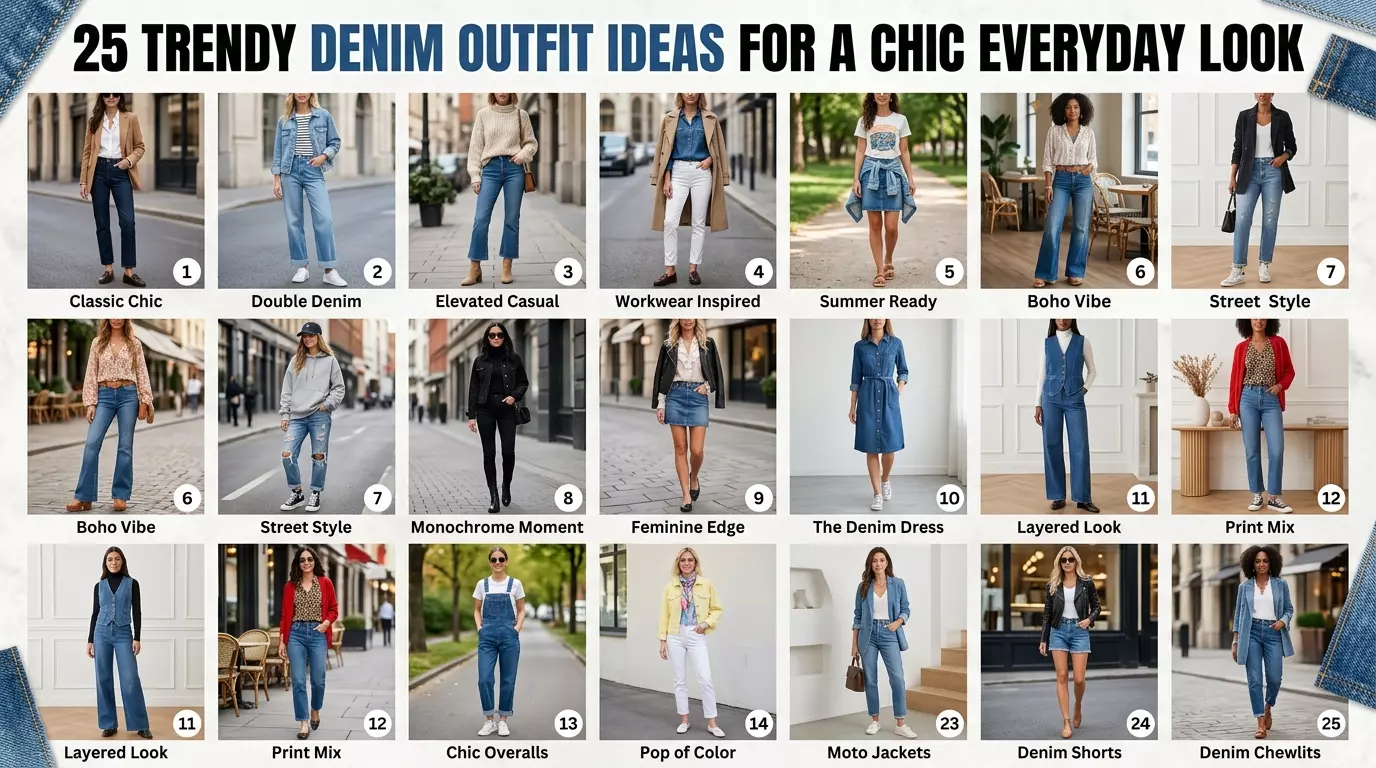 25 Trendy Denim Outfit Ideas for a Chic Everyday Look