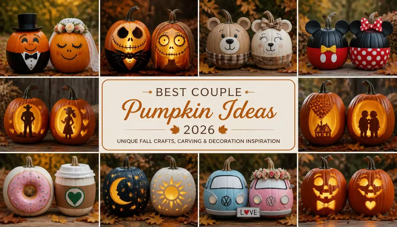 Best Couple Pumpkin Ideas 2026: Unique Fall Crafts Carving & Decoration Inspiration