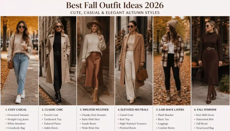 Best Fall Outfit Ideas 2026: Cute Casual & Elegant Autumn Styles