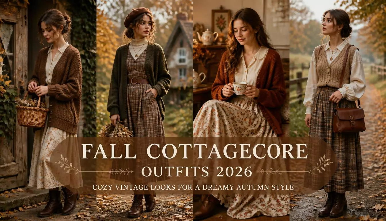 25+ Fall Cottagecore Outfits 2026: Cozy Vintage Looks for a Dreamy Autumn Style