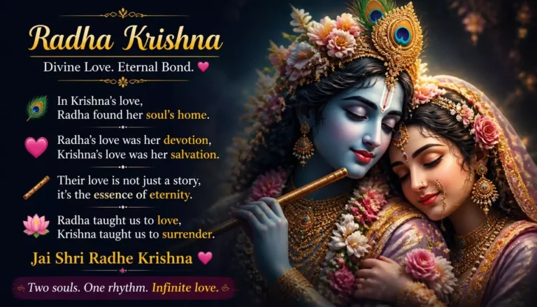 550+ Best Radha Krishna Captions for Instagram Heart Touching Divine Love & Bhakti Quotes 