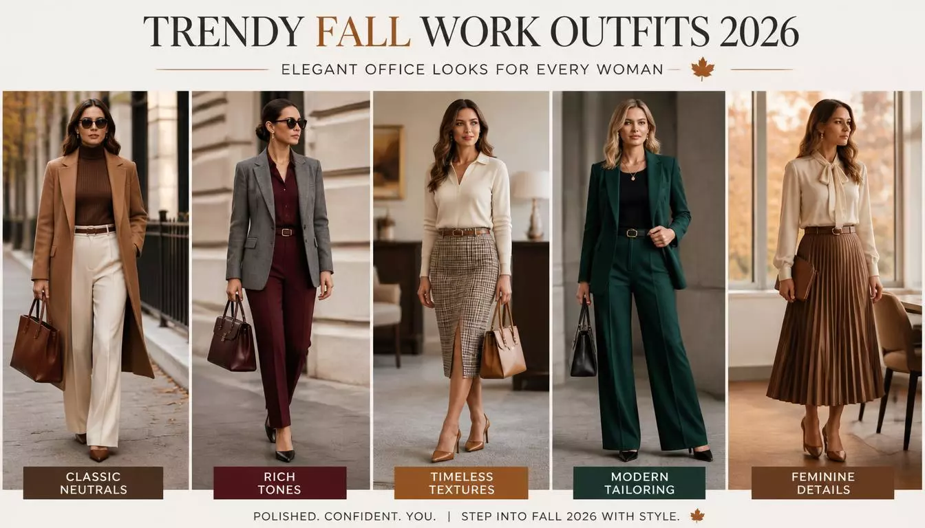 19+ Trendy Fall Work Outfits 2026: Elegant Office Looks for Every Woman 
